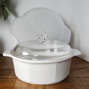 Princess House Nouveau White Casserole Dish 3 piece